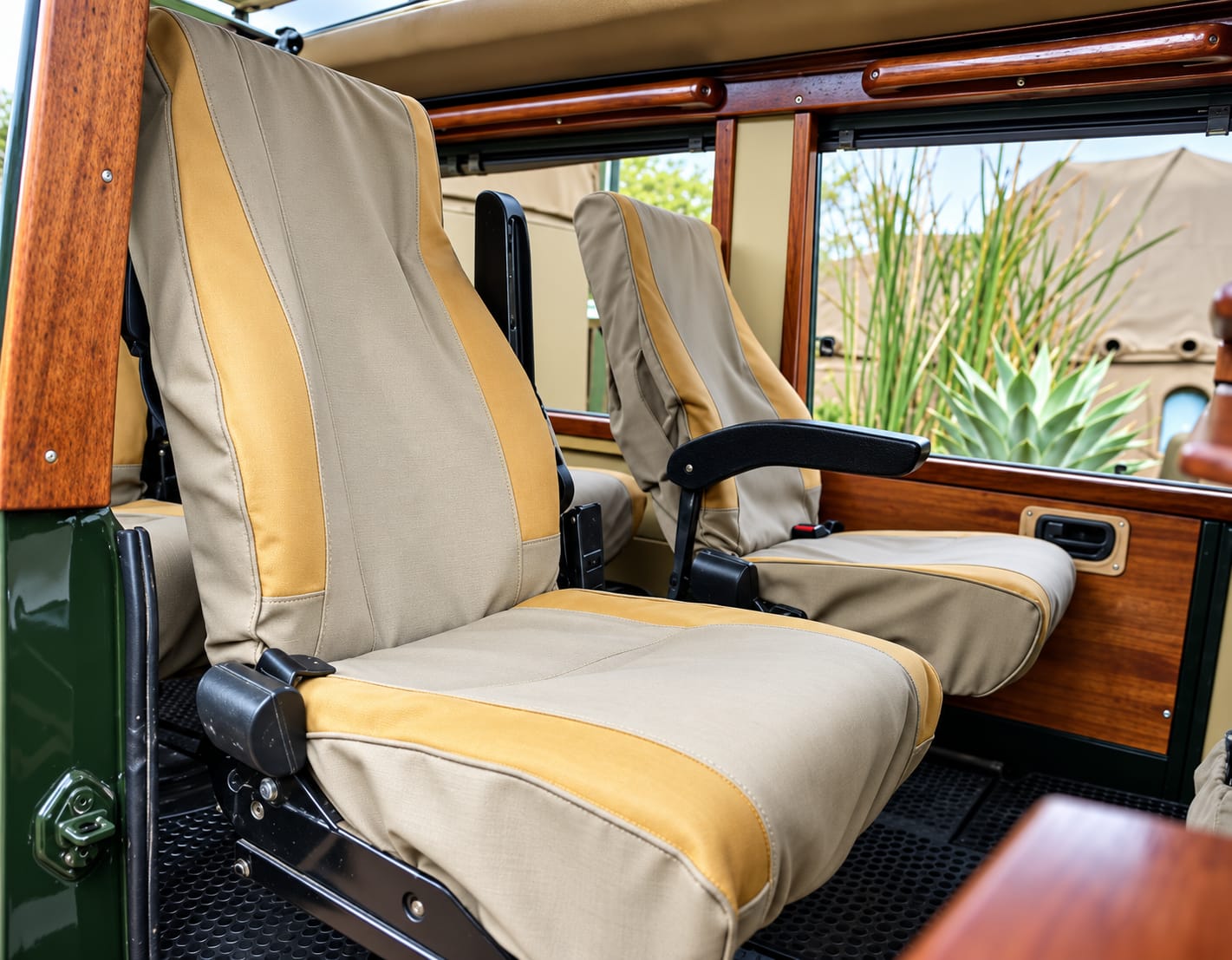 Safari vehicle comfort seating